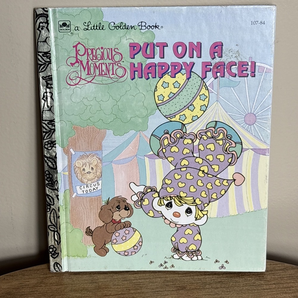 Vintage 1992 Precious Moments Put On‎ A Happy Face! A Little Golden Book